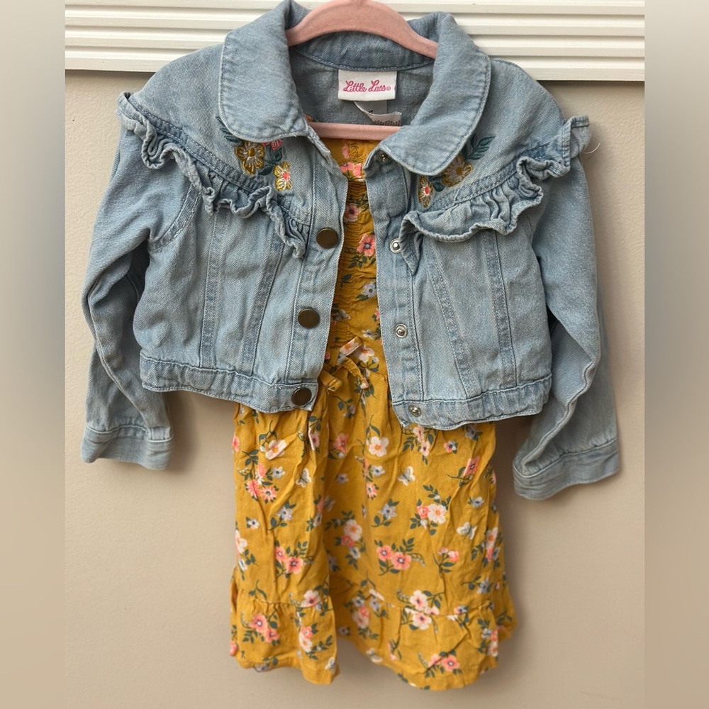 Little Lass Dress with Jean Jacket